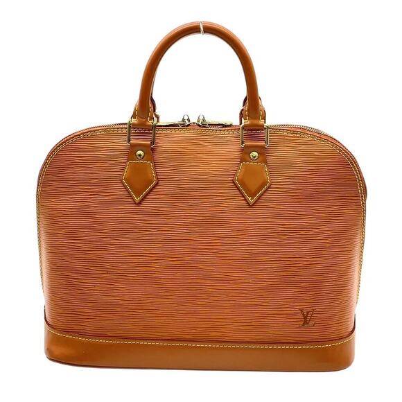 Louis Vuitton Epi Alma Brown Zipangu Gold Handbag W/ Padlock, Keys & Dustbag Y2K - Picture 3 of 16